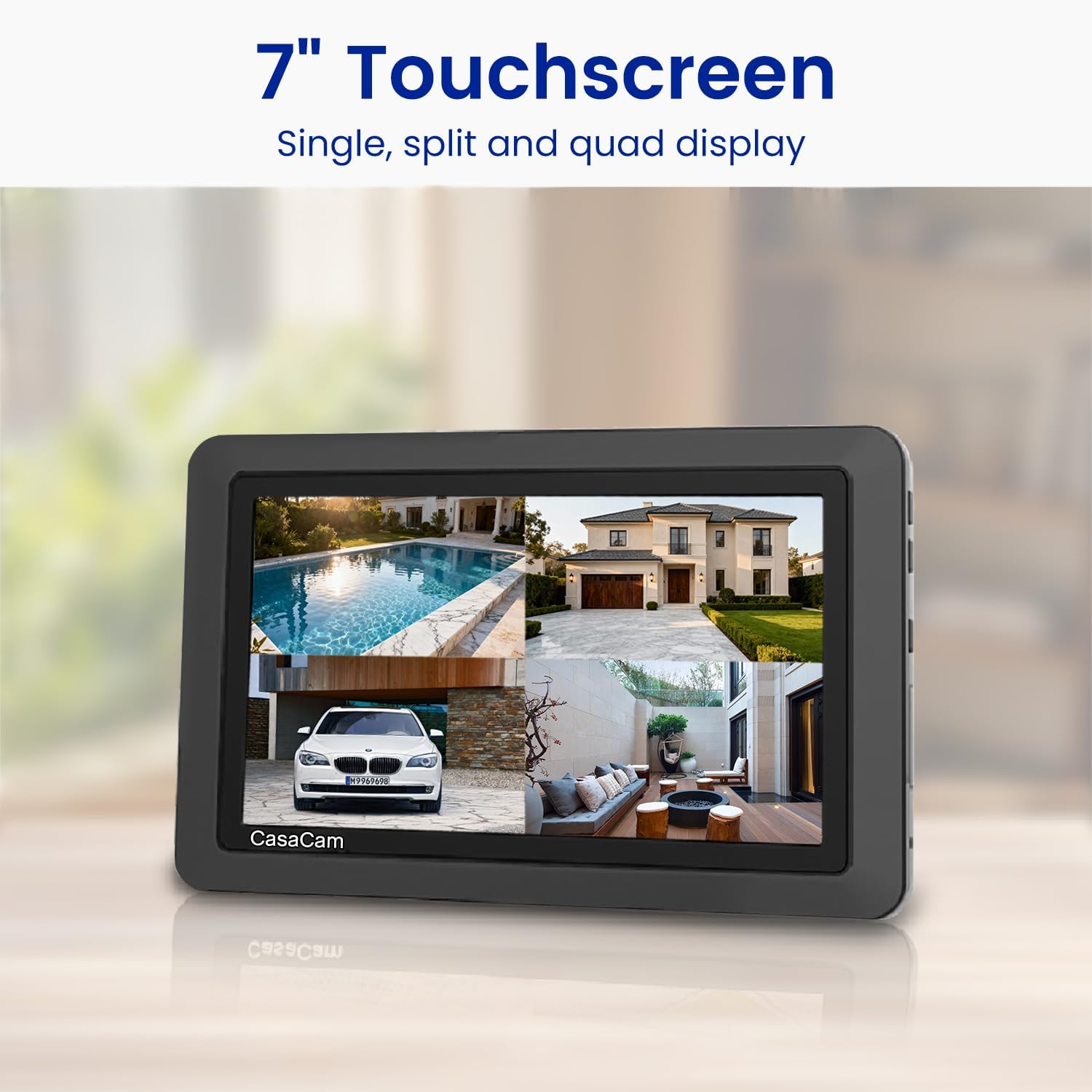 CasaCam Wireless Security Camera Air, 7 inch Monitor, 2 720p Cams, No Fees - Image 5
