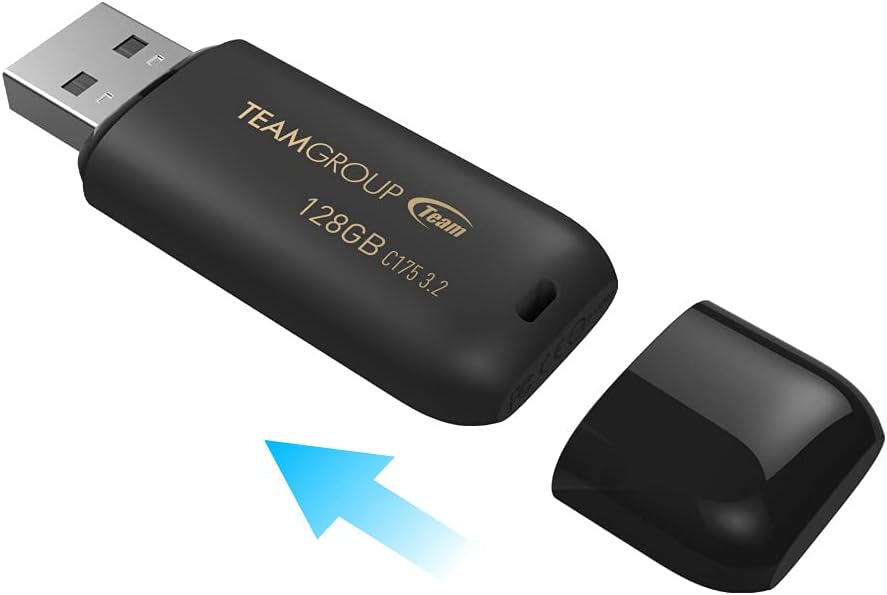 TEAMGROUP C175 128GB 2 Pack USB 3.2 Gen 1 (USB 3.1/3.0) Read 100MB/s Flash Thumb Drive, External Data Storage Memory Stick Compatible with Computer/Laptop Matte Black TC1753128GB22 - Image 4