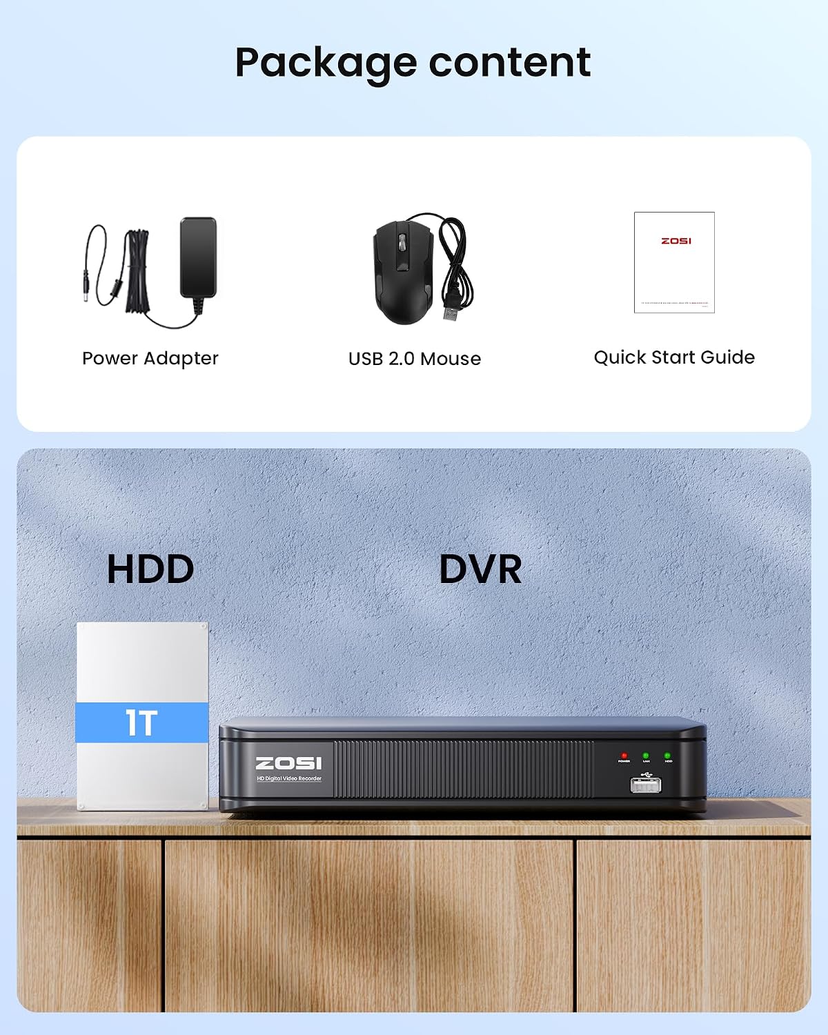 ZOSI H.265+ 8 Channel 3K Lite Security DVR Recorder, Hybrid 4-in-1, 1TB HDD - Image 9