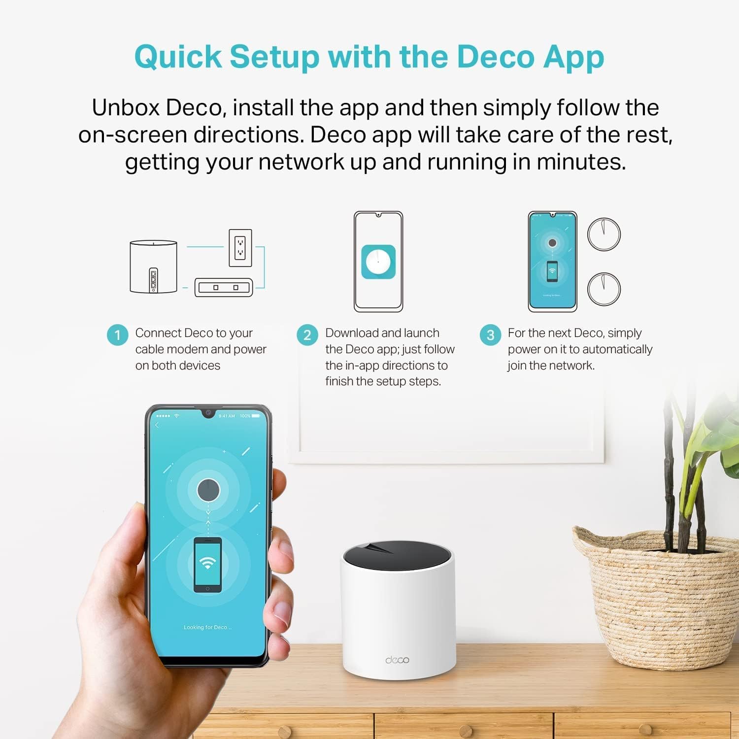 TP-Link Deco X55 AX3000 WiFi 6 Mesh System, Deco X55(3-Pack) - Image 6