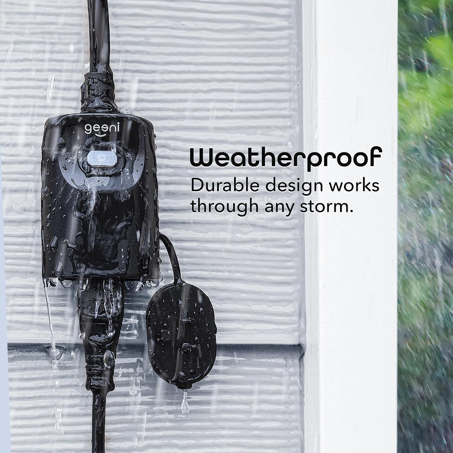 Geeni Indoor/Outdoor Smart Plug Weatherproof, 1 Socket –No Hub Wireless Remote Control and Timer –Works with Amazon Alexa, Google Assistant, Requires 2.4 GHz Wi-Fi, Black - Image 8