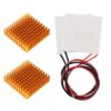 2PCS TEC1-12706 Semiconductor Refrigeration Tablets 12V 6A Heatsink Thermoelectric Cooler Cooling Peltier Plate Module + 2PCS 40mm Heatsink