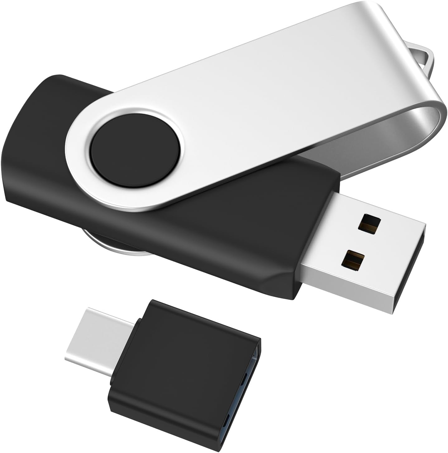 ABLAZE 128GB Flash Drive with Type C Adater, USB 2.0 Thumb Drive