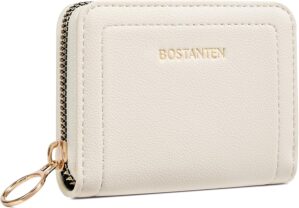 BOSTANTEN Credit Card Holder RFID Small Wallets Woman Zipper Card Wallet