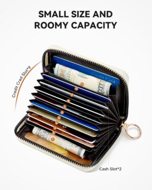 BOSTANTEN Credit Card Holder RFID Small Wallets Woman Zipper Card Wallet