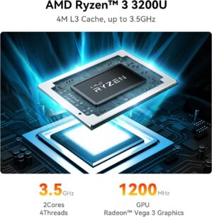 Beelink SER3 Mini PC, AMD Ryzen 3 3200U(up to 3.5GHz) 2C/4T