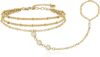 Cicy Bell Hand Chain Bracelets for Women 18K Gold Plated