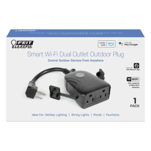 Feit Electric 120V 15A Smart Wifi Enabled Dual Outlet Wall Plug
