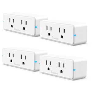 Govee Dual Smart Plug 4 Pack, 15A WiFi Bluetooth Outlet, 2-in-1 Design