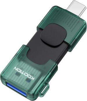 KOOTION 64GB Dual USB-A & Type-C Flash Drive up to 110MB/s USB 3.2 Gen 1