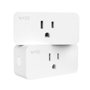 Wyze Plug, 2.4GHz WiFi Smart Plug, Works with Alexa, Google Assistant, IFTTT, No Hub Required, Two-Pack, White