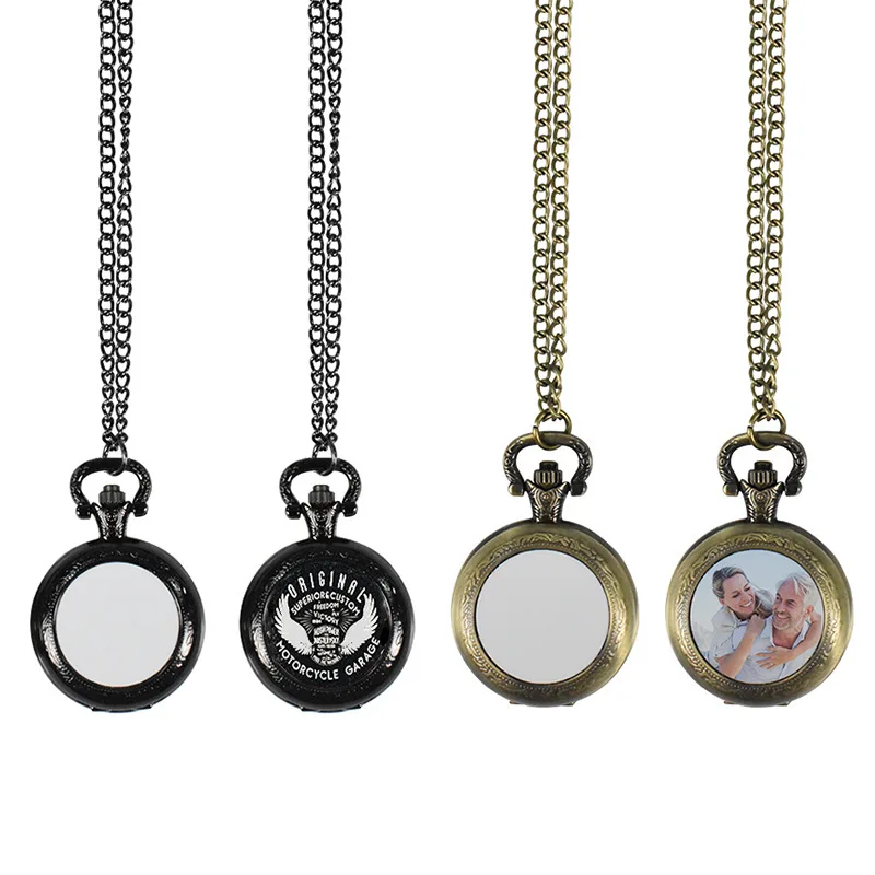 Custom Vintage Metal Pocket Watch Pendant Necklace Classic Watch Necklace Fashion Jewelry for Men Women