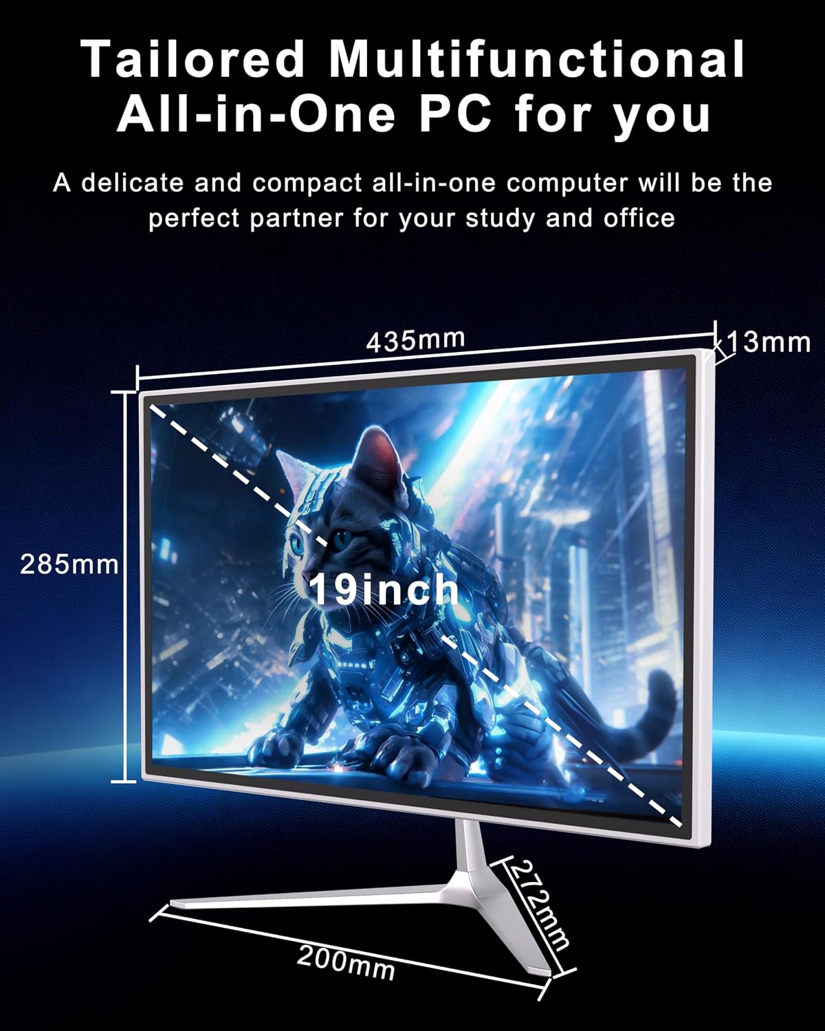 All-in-One Desktop Computer 19 Inch, Space Saving Compact PC - Image 6
