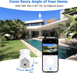 Hiseeu Security Camera Wireless Outdoor, 3MP 24/7 Recording Outdoor Camera