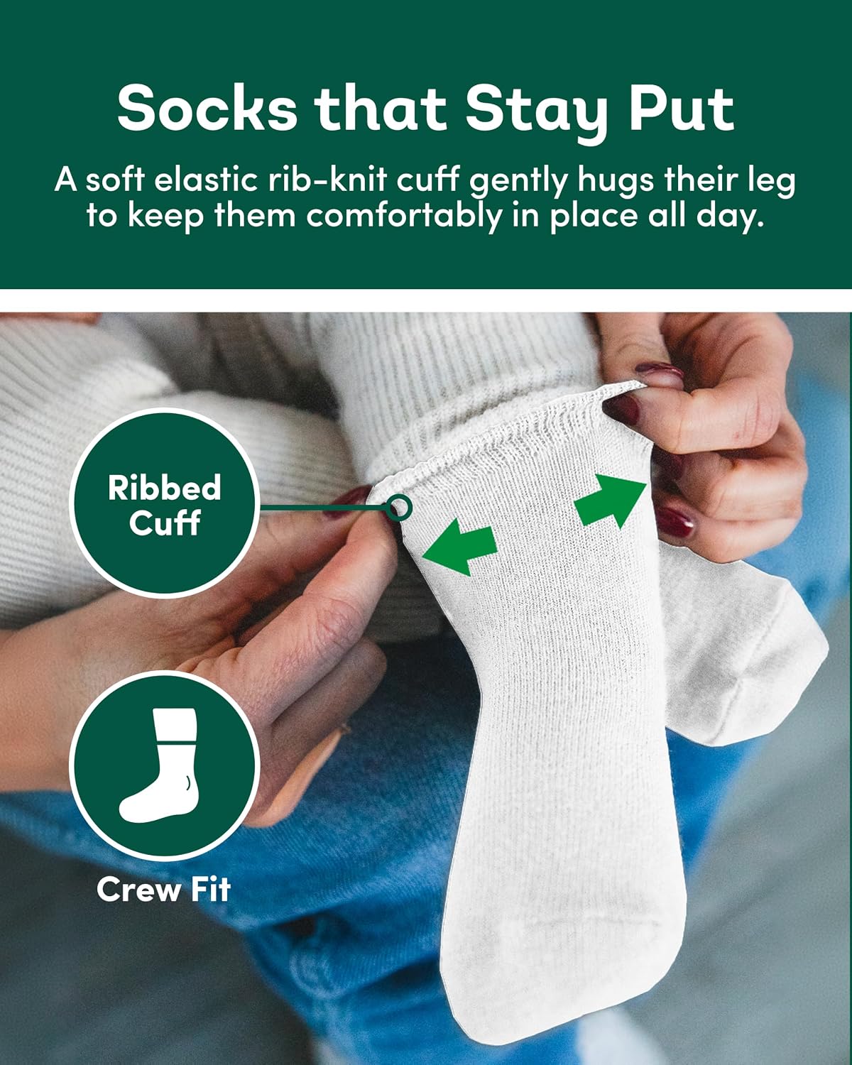 Fruit of the Loom Baby & Toddler Grow & Fit Flex Zones Cotton Stretch Socks - Unisex, Girls, Boys - Image 5