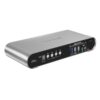 4 Computer 4 DP Monitors MST KVM Switch 4K@60Hz, DP MST USB 3.0 Quad Monitor, Hotkey and Wire Remote, Aluminum Shell, Digital Display, Audio/Mic, HDR10 with Cables (Windows)