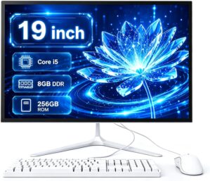 All-in-One Desktop Computer 19 Inch, Space Saving Compact PC