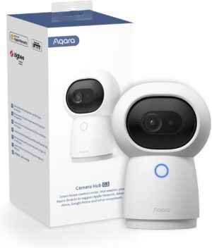 Aqara 2K Indoor Security Camera Hub G3, 360° Pan & Tilt Smart Cam