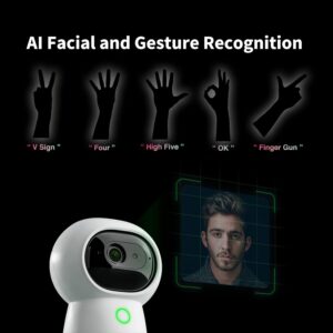 Aqara 2K Indoor Security Camera Hub G3, 360° Pan & Tilt Smart Cam
