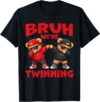 Bruh We're Twinning Twin Day Spirit Week Teddy Bear Boys Kid T-Shirt