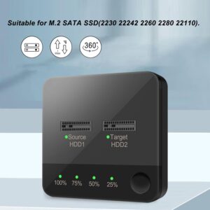 Dual Bay M.2 SSD Duplicator Docking Station, Offline Clone, 1Gbps High Speed, Data , for M.2 SATA?B-Key/B&M-Key?