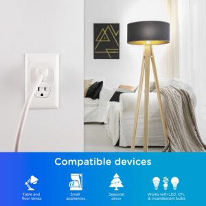 Enbrighten Matter Indoor Smart Plug, 1 Grounded Outlet, White, 4 Pack