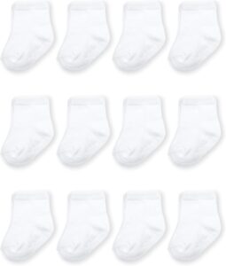 Fruit of the Loom Baby & Toddler Grow & Fit Flex Zones Cotton Stretch Socks – Unisex, Girls, Boys
