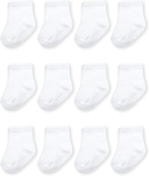 Fruit of the Loom Baby & Toddler Grow & Fit Flex Zones Cotton Stretch Socks - Unisex, Girls, Boys