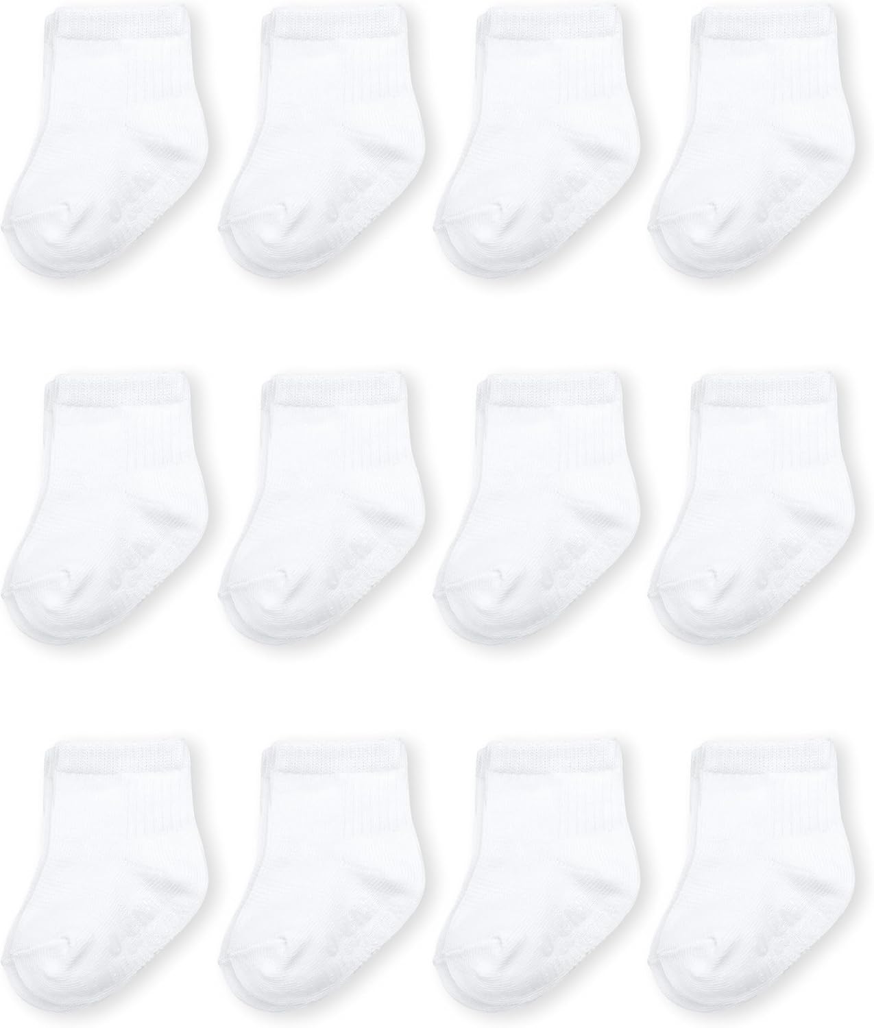 Fruit of the Loom Baby & Toddler Grow & Fit Flex Zones Cotton Stretch Socks - Unisex, Girls, Boys