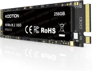 KOOTION 256GB NVMe M.2 PCIe 2280 SSD | Gen3x4 Internal Solid State Drive Hard Drive Up to 3000MB/s | Compatible with Laptop & PC Desktop