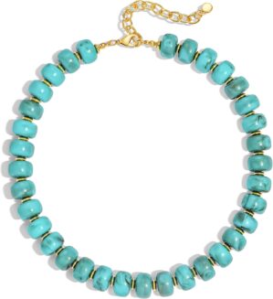 LILIE&WHITE Resin Chunky Beaded Necklace for Women Minimalistic Modern Statement Necklace Jewelry Accessories
