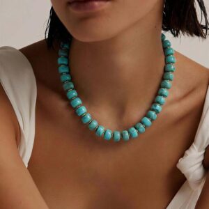 LILIE&WHITE Resin Chunky Beaded Necklace for Women Minimalistic Modern Statement Necklace Jewelry Accessories