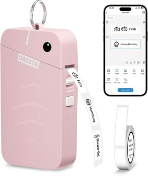 ORGSTA Label Maker, S001 Portable Bluetooth Label Maker Machine with Tape