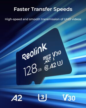 REOLINK 128GB microSDXC UHS-I Memory Card, U3, A2, V30, Class 10