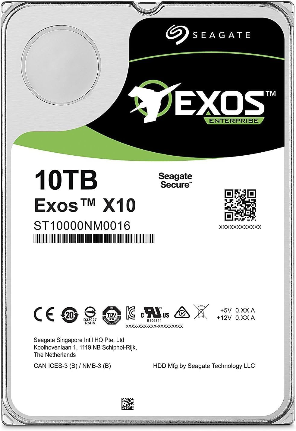 Seagate Enterprise Capacity | ST10000NM0016 | 10TB 7200 RPM SATA 6.0Gb/s 256MB Cache Hyperscale 512e 3.5" Hard Disk Drives (Renewed)