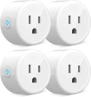 Smart Plug, WiFi Outlet Socket Compatible with Alexa Google Home, No Hub Required Surge Protection Plug, ETL Certified FCC Listed 120V 10A 2.4 GHz Wi-Fi Smart Outlet with Timer, 4 Pack