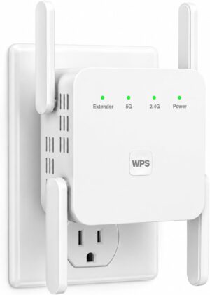WiFi Extender Signal Booster for Home 5G 1200Mbps Dual Band WiFi Booster