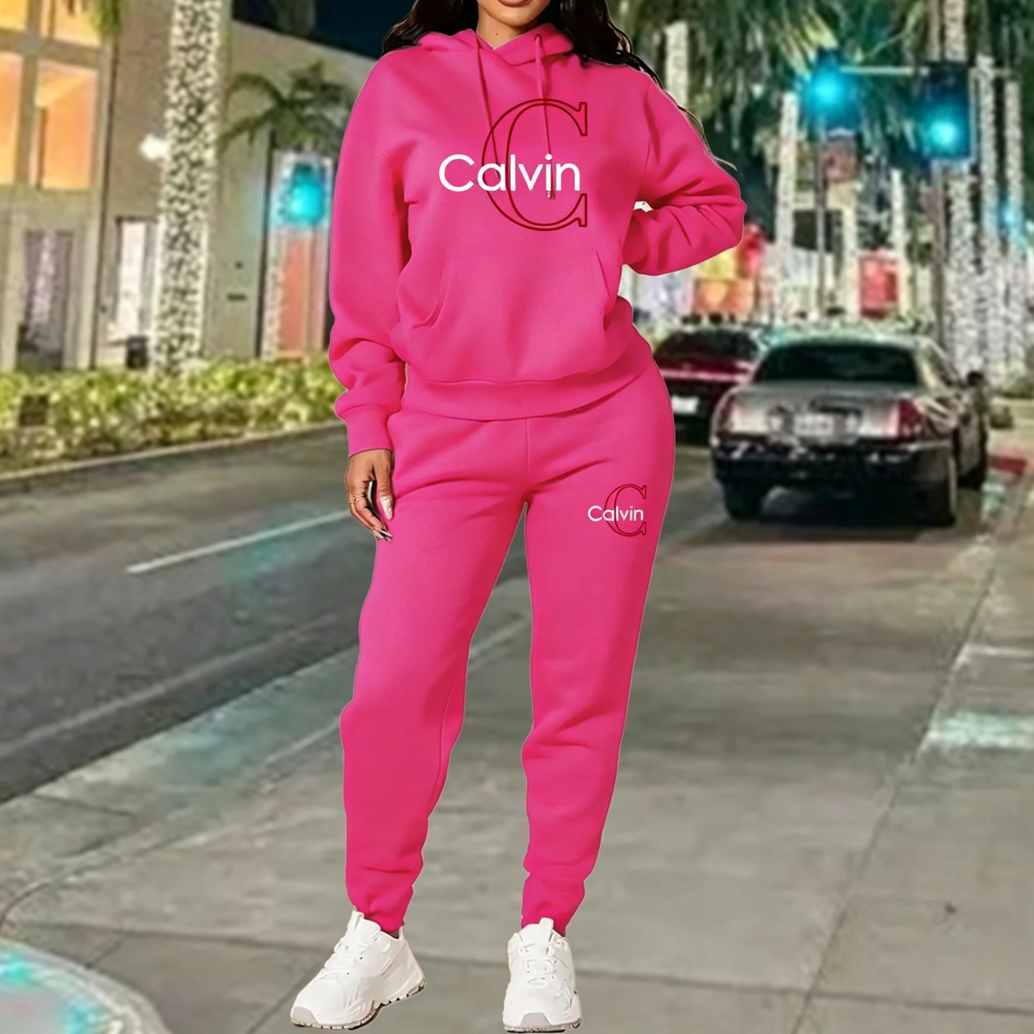 Hoodies Women Pants Sets Sweatshirt And Sweatpant Full Outfit Spring Autumn Loose Fit Stylish Trendy Designer Clothing Women Set