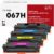067 067H Toner Cartridge Set MF656Cdw MF654Cdw Compatible Replacement for Canon 067H 067 Color ImageCLASS LBP632Cdw MF653Cdw LBP633Cdw Printer High Yield 4 Pack Ink (Black Cyan Yellow Magenta)