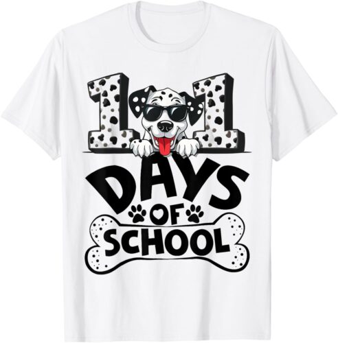 100 Days Of School Dalmatian Dog Boy Kid 100th Day Of School T-Shirt