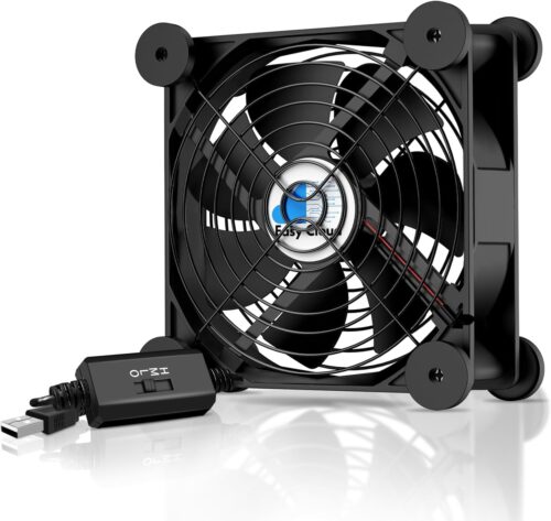 120mm USB Fan, 5V Portable Cooling Fan for Flat Panel TV Receiver Router DVR PlayStation Xbox Computer Cabinet Cooler