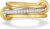 14K Gold Plated Stackable Rings,3 CZ Cubic Zirconia Ring Set,Silver & Gold Stacking Rings, Multi-Link Connected,Statement Interlocking Band for Women, Hypoallergenic, Non Tarnish wedding ring