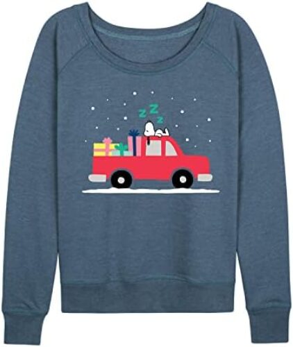 Peanuts HYBRID APPAREL Women’s Holiday Seasonal Lightweight French Terry Pullover – Size 4X