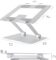 Amazon Basics Ergonomic and Foldable Laptop Stand for Desk, Adjustable Riser, Fits all Laptops and Notebooks up to 17.3 Inch, 10 x 8.7 x 6 in, Silver