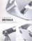 Lamicall Tablet Stand, Adjustable Tablet Holder – Desktop Stand Dock Holder Compatible with 4-13″ Tablet Such as iPad Pro 11, 9.7, 10.5, 12.9 Air Mini 4 3 2, Kindle, Nexus, Tab, Silver