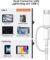 SD Card Reader for iPhone iPad Built-in Dual Connector Card Adapter with SD MicroSD USB-A 3 Slots Trail Camera Memory Card Viewer, Portable No App Required Plug and Play