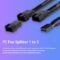3 Way PWM Fan Splitter Cable, 2 Pcs 4 Pin PWM Fan Splitter, Fan Header Splitter, PC Fan Splitter 1 to 3 Converter, Case Fan Splitter, for Computer ATX Case 4-Pin/3-Pin Cooling Fan Cable, 11 Inch