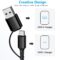 Puxnoin Multi Charging Cable 5 in 1, 2Pack 4FT USB C/A Multi Charger Cable Universal Multiple Charging Cord with USB C/Micro USB Connectors for Most Cell Phone, Tablets (Charging Only)