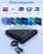 New External CD DVD Drive, Cool DVD Burner USB 3.0 with Ethernet Adapter, 3 USB and 2 TF/SD Card Ports, CD DVD Player Reader Writer Optical Disc Drive for Laptop PC Windows Mac with Carrying Case