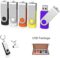 Aiibe 5 Pack 64GB USB Flash Drive 64 GB Flash Drives Thumb Drive Swivel USB Stick USB 2.0 Pen Drive (64G, 5 Mixed Colors: Black Red Yellow White Purple)